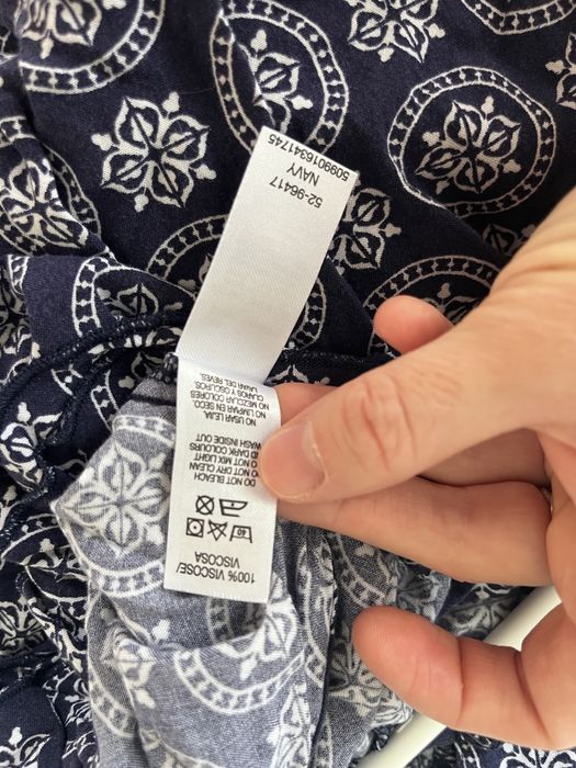Kombinezon granatowy na ramiączkach wzory 100% wiskoza boho xxs 152
