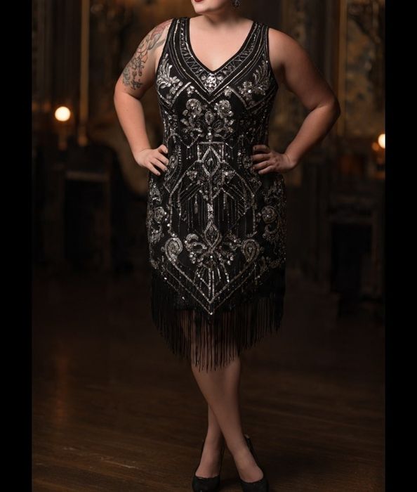Vestido para a passagem do ano com lantejoulas