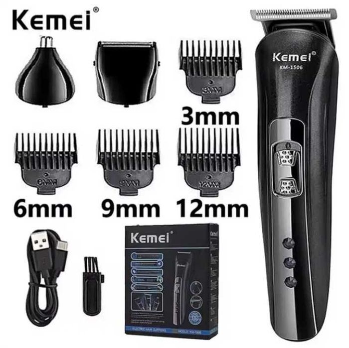 Электробритва, машинка для стрижки, тример Kemei KM-1506 3-в-1