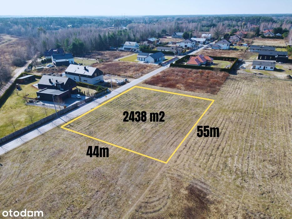 Działka budowlana 2438 m2 | MPZP + usługi | asfalt | Strzeniówka | S8