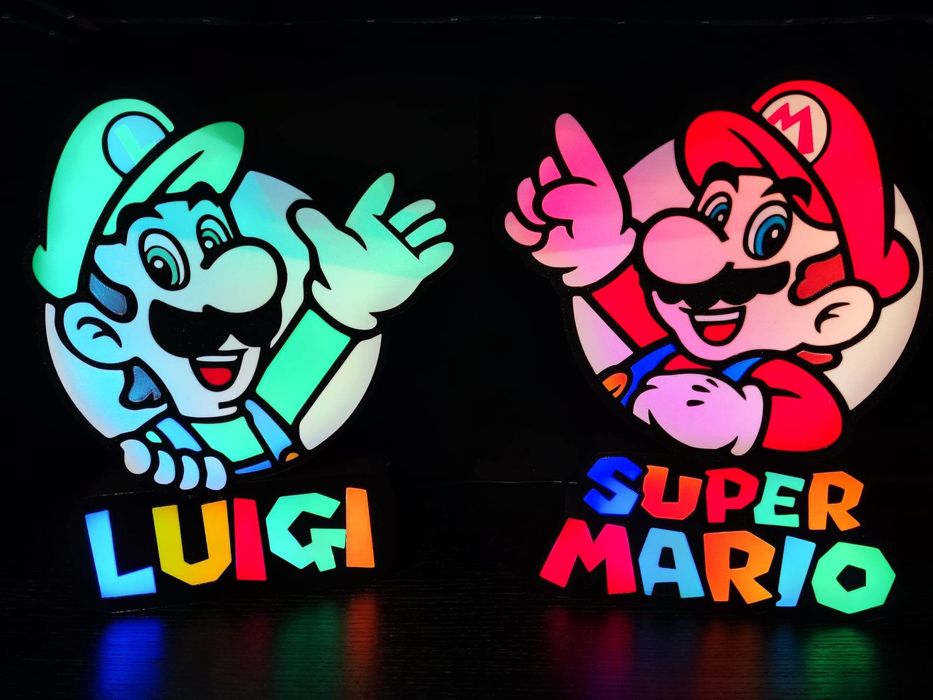 Candeeiro led Super Mário  e Luigi