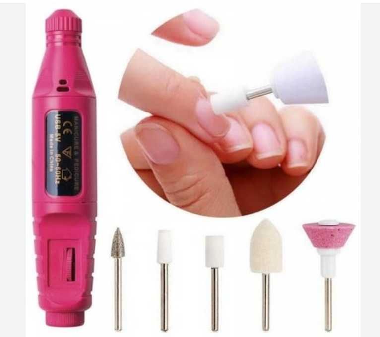 FREZARKA DO PAZNOKCI do manicure pedicure + zestaw frezów frezy kabel