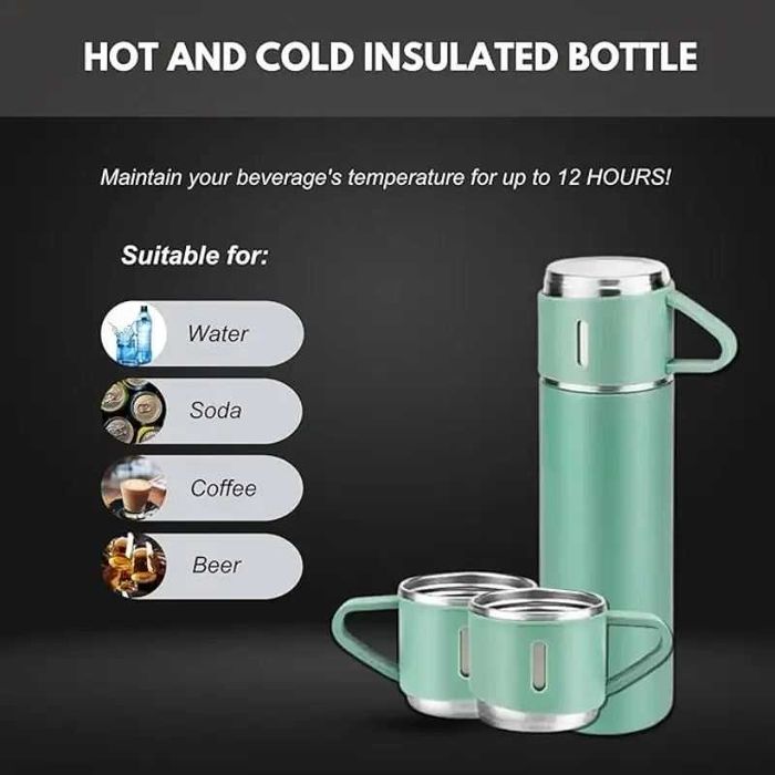 Garrafa térmica com chávena ou Conjunto de oferta. Novas.