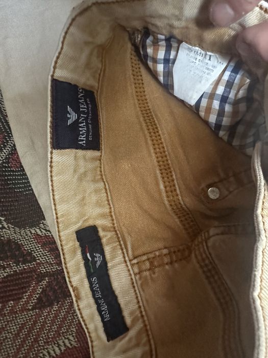 Джинси / брюки Armani Jeans (Оригінал) — колір кемел / пісочний