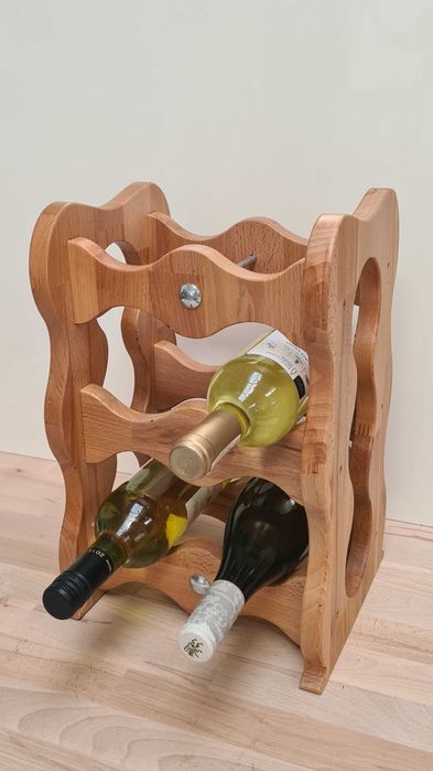 Stojak na wino - drewno lakier x6