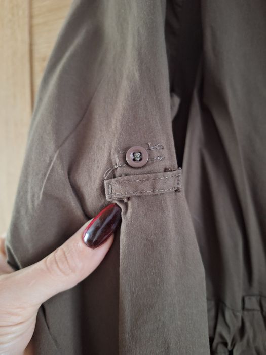 Szmizjerka sukienka khaki koszulowa na zamek r. M