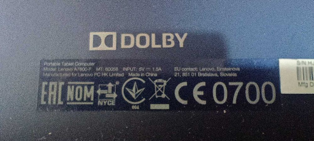 Продаю планшет LENOVO A7600F, на запчастини.