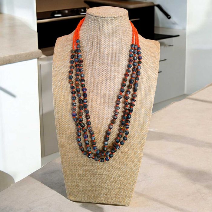 Naszyjnik - Ekologiczny, ręcznie robiony naszyjnik z Afryki [Uganda]