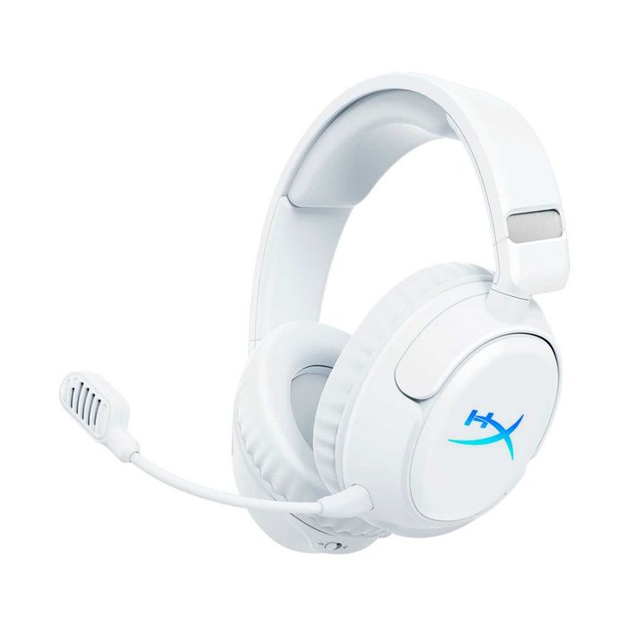Бездротова гарнітура HyperX Cloud Flight 2 White (B5VC5AA) RGB 2,4 ГГЦ Bluetooth 5.4 звук 7.1