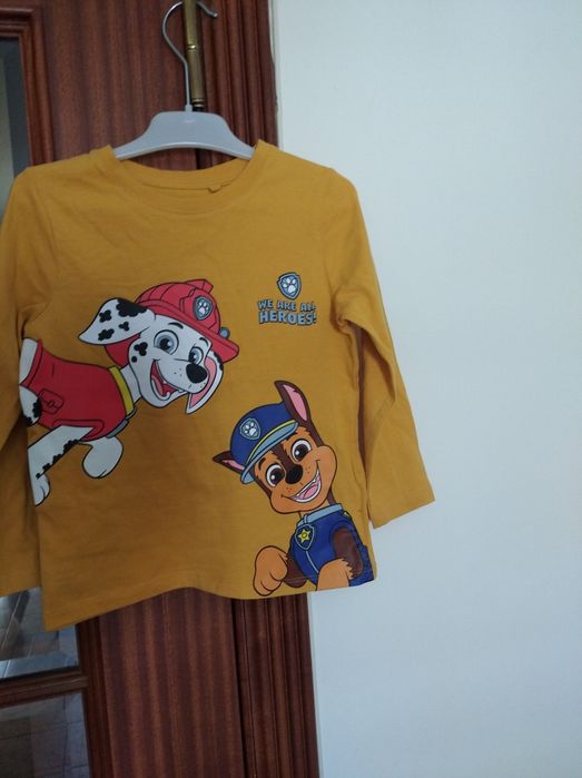 Camisola da patrulha pata tamanho 4 anos