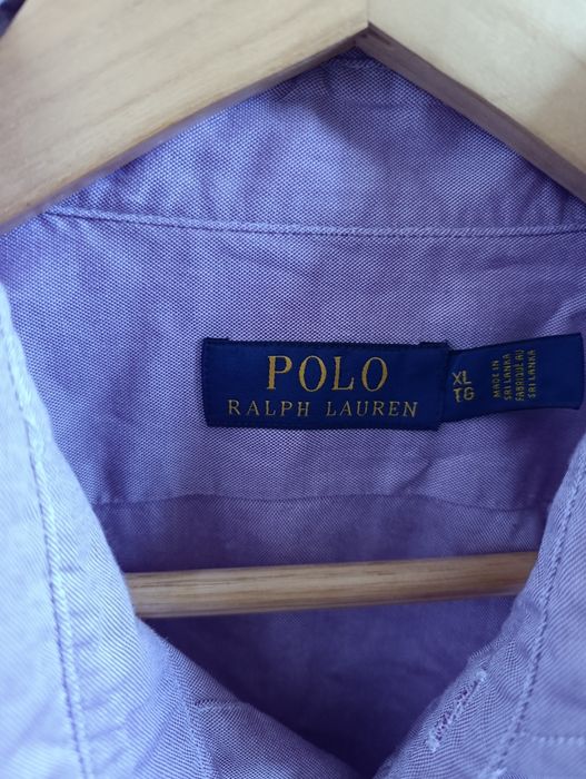 Liliowa koszula męska Ralph Lauren