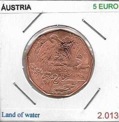 Áustria - - - 5 Euros - 2013 - - - Terra dos Lagos - - - Moeda