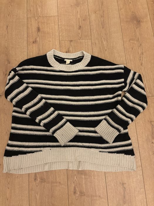 sweter w paski oversize
