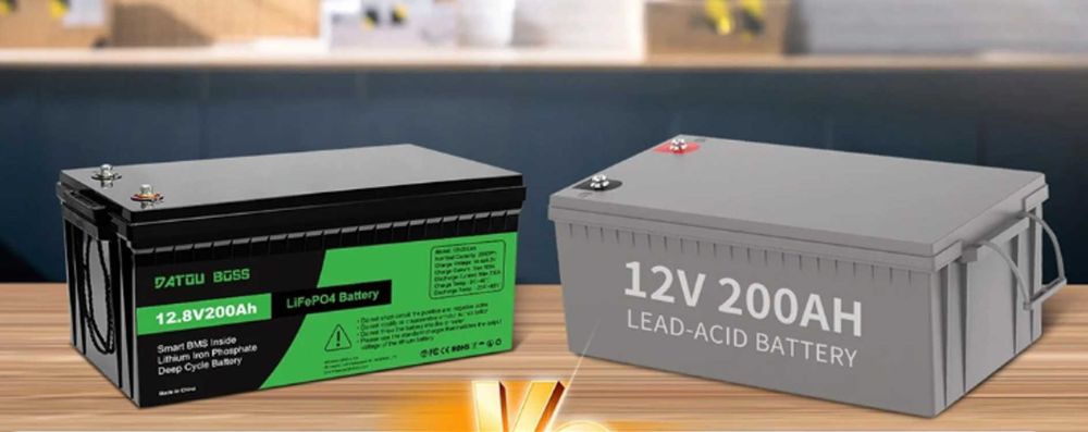 акумулятор з BMS 200 Ah літій-залізо-фосфатний DATOUBOSS LiFePO4 12 V