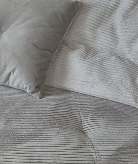 Nowa sofa kanapa prążkowany welurowy materiał