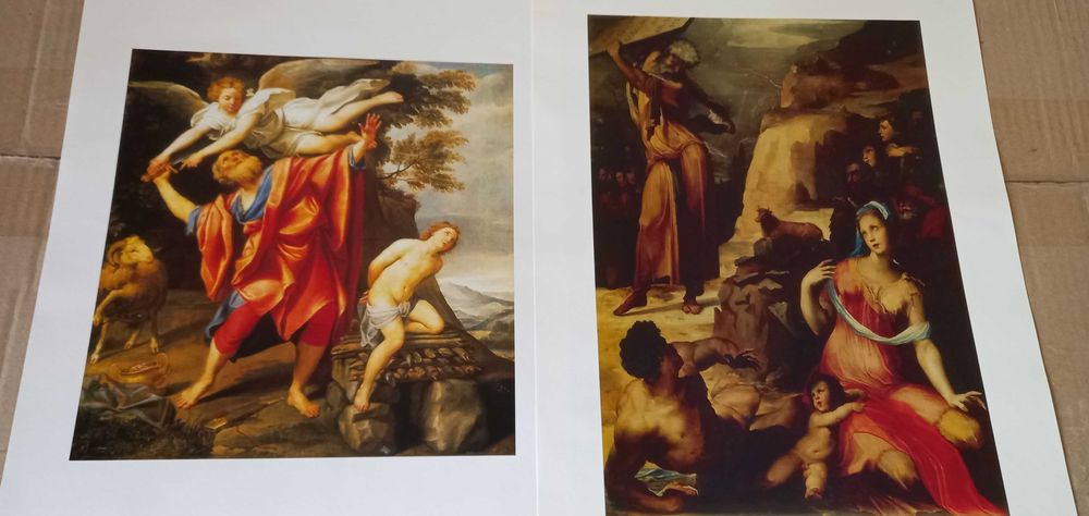 Gravuras religiosas de quadros antigos