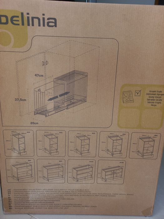 Arrumação extraível para detergentes