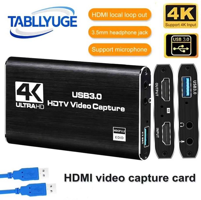 Karta Przechwytywania Video HDMI USB 3.0 1080P 60FPS