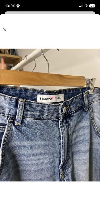 Джинси баггі bershka / сині джинси бершка