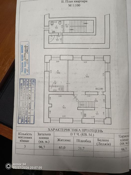 Дворівнева квартира (Пентхаус) в центрі міста