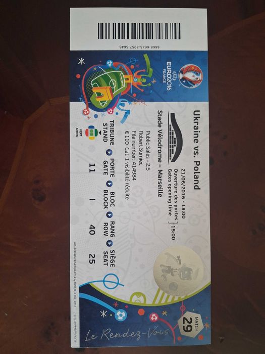 Bilety UEFA na ME we Francji 2016