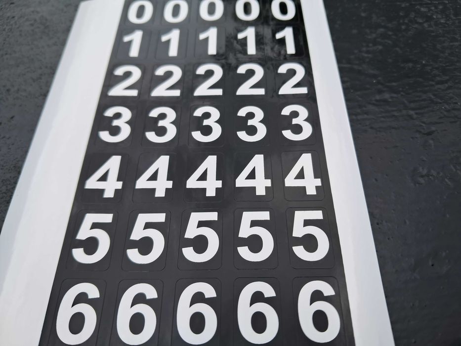 Наклейки на авто стікери самоклеючі водостійкі наклейки цифри наліпка