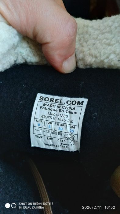 Зимние непромокаемые Ботинки,сапожки Sorel, eur39 (25cm)