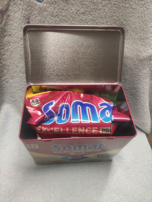 Nowe tabletki do zmywarki Somat Excellence 5w1 42 sztuki + puszka