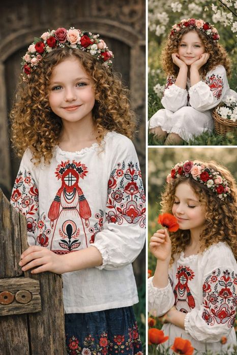 Вишиванка лляна для дівчинки