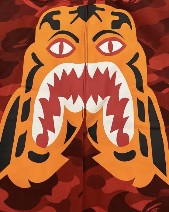 Bape tiger pants red