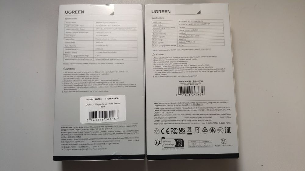 Powerbank UGREEN MagFlow PB773 PD30W 10000 mAh MagSafe Qi 2.2 25W