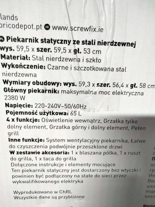 Piekarnik do zabudowy Now