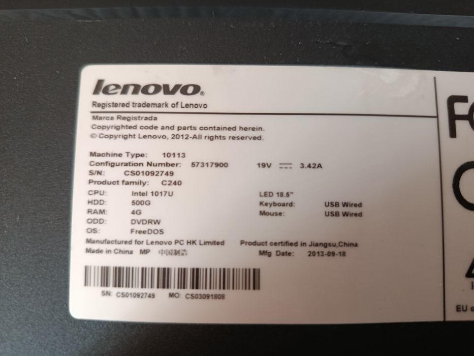 Sprzedaję Lenovo C240