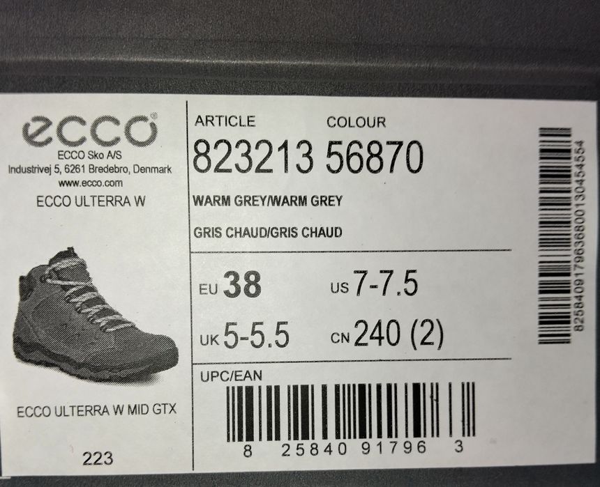 ECCO черевики, Gore-tex