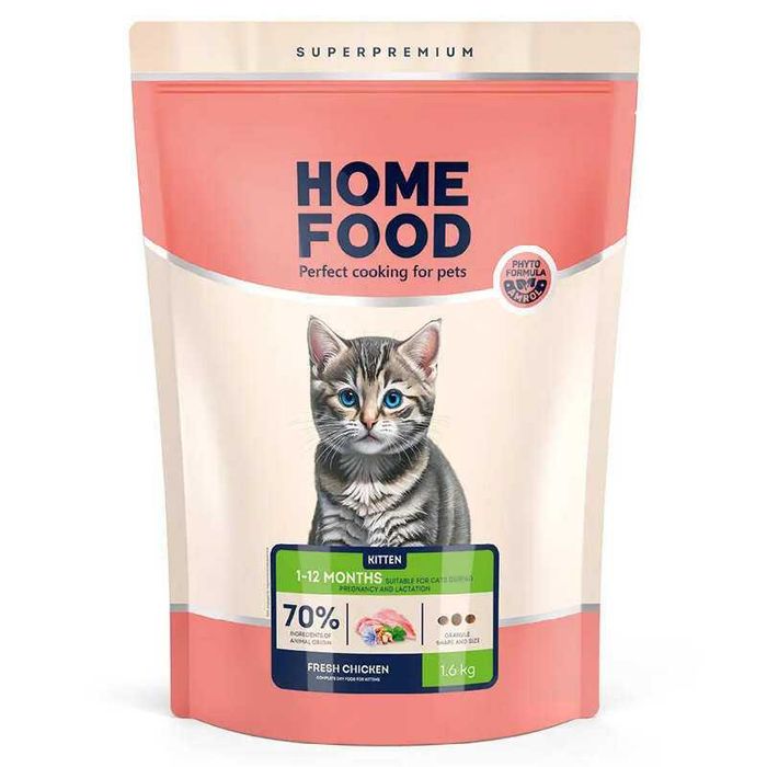 Home Food Fresh Chicken Kitten - Сухий корм з куркою для кошенят 1,6 кг