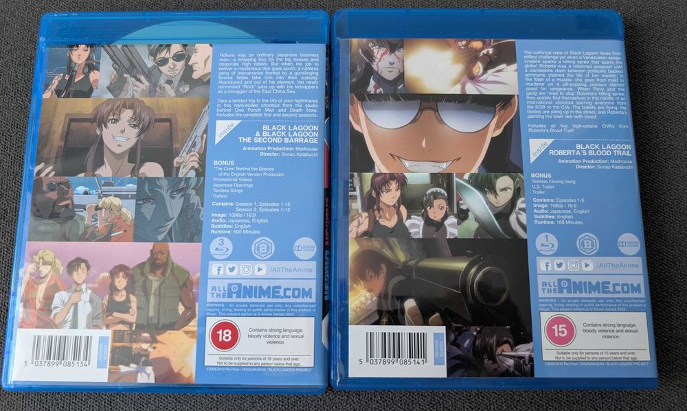 Black Lagoon kompletna kolekcja Anime Blu-Ray