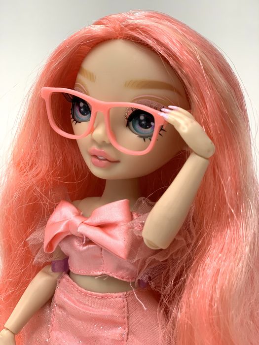 Okulary dla lalki rainbow high rozowe oprawki doll accessories