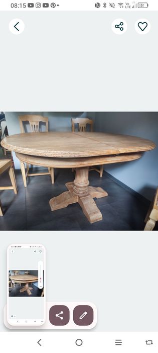 Stół z litego drewna piniowego