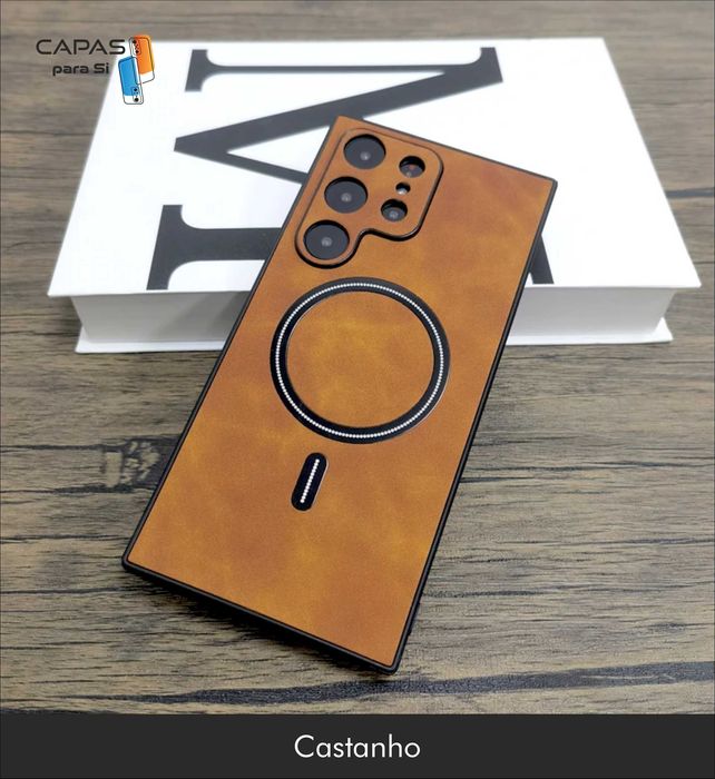 Capa couro Samsung S24 S23 S22 S21 S20 Ultra Plus - PORTES INCLUIDOS