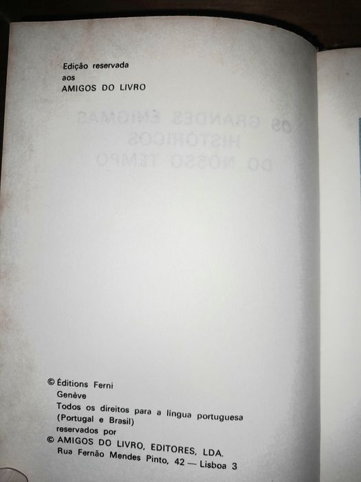 Livro Os Grandes Enigmas do nosso Tempo