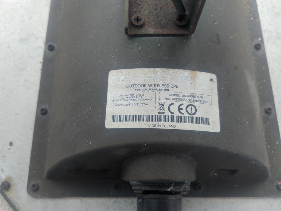 Dwie anteny 5ghz POE kabel osbridge 5gxi cyberbajt 2,4ghz