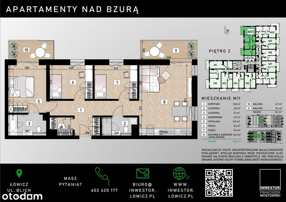 Nowe Mieszkania Łowicz | Apartamenty nad Bzurą | 38-78 m² | Winda