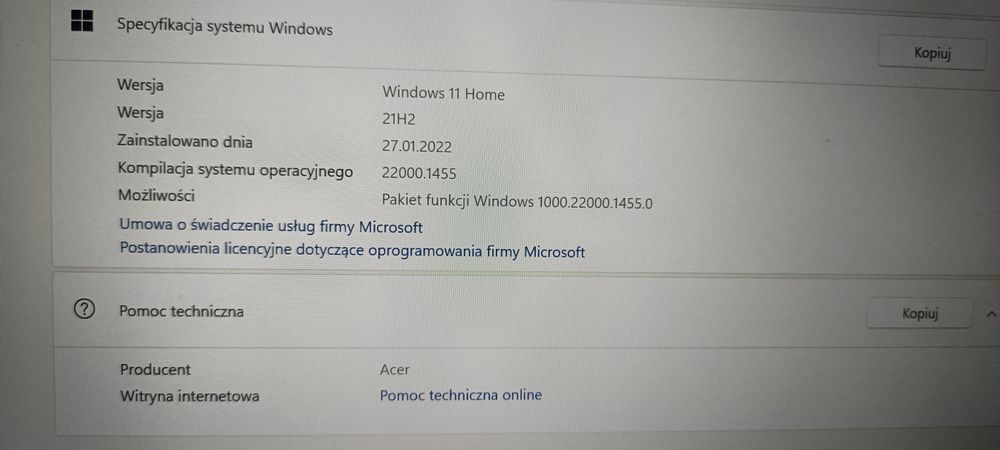Notebook Acer Swift 1 jak nowy