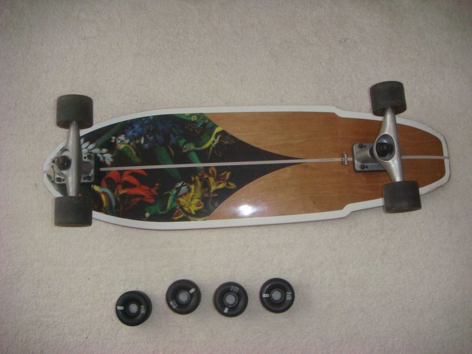 Skate Longboard Oxelo LB CARVE 540 - Com oferta de +2 pares rodas