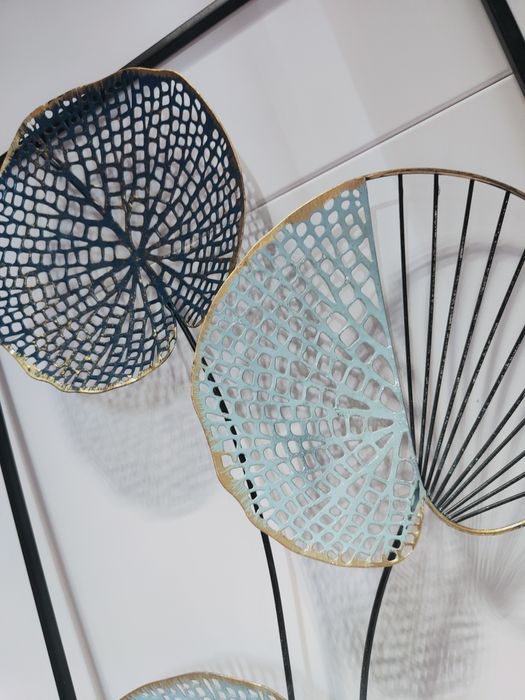 Ozdoba ścienna metalowa - rośliny