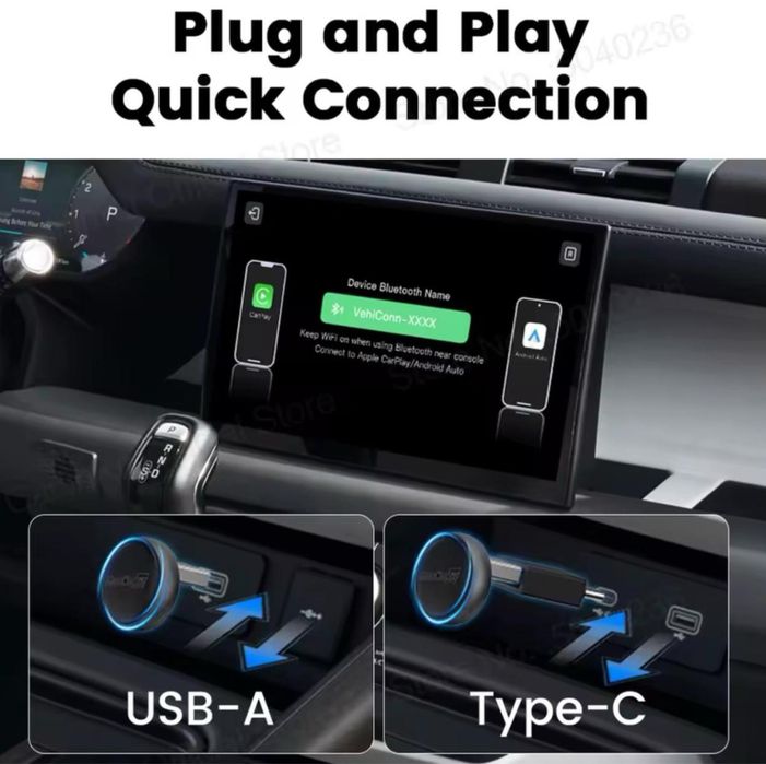Безпровідний адаптер Carlinkit Mini Ultra 3 адаптер carplay android auto карплей андроід авто