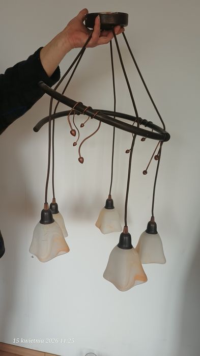 Lampy sufitowe wiszące  vintage 5 i 3 punktowa