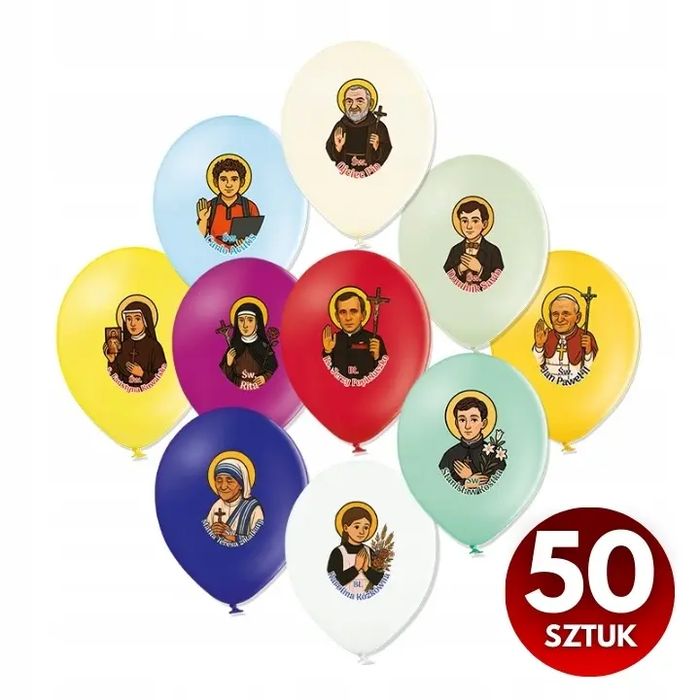Balony Ze Świętymi (50 Sztuk). Rafael Dom Wydawniczy