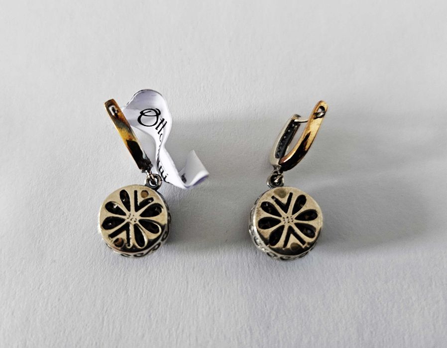 Kolczyki srebrne z cytrynem Turcja certyfikat