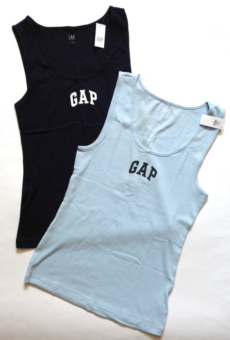 GAP zestaw 2 x top z logo | bokserka | błękit + granat | nowe | L